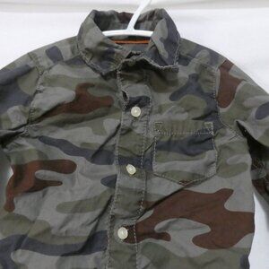 CARTER'S | 18 months | Camouflage Button-Up Long Sleeve Shirt | Pocket